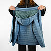 Жіноча демісезонна стьобана куртка на синтепоні з капюшоном Tovta (Угорщина) Блакитний L, фото 7