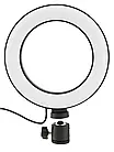 Кільцева LED лампа діаметром 16 см з пультом Black, фото 2