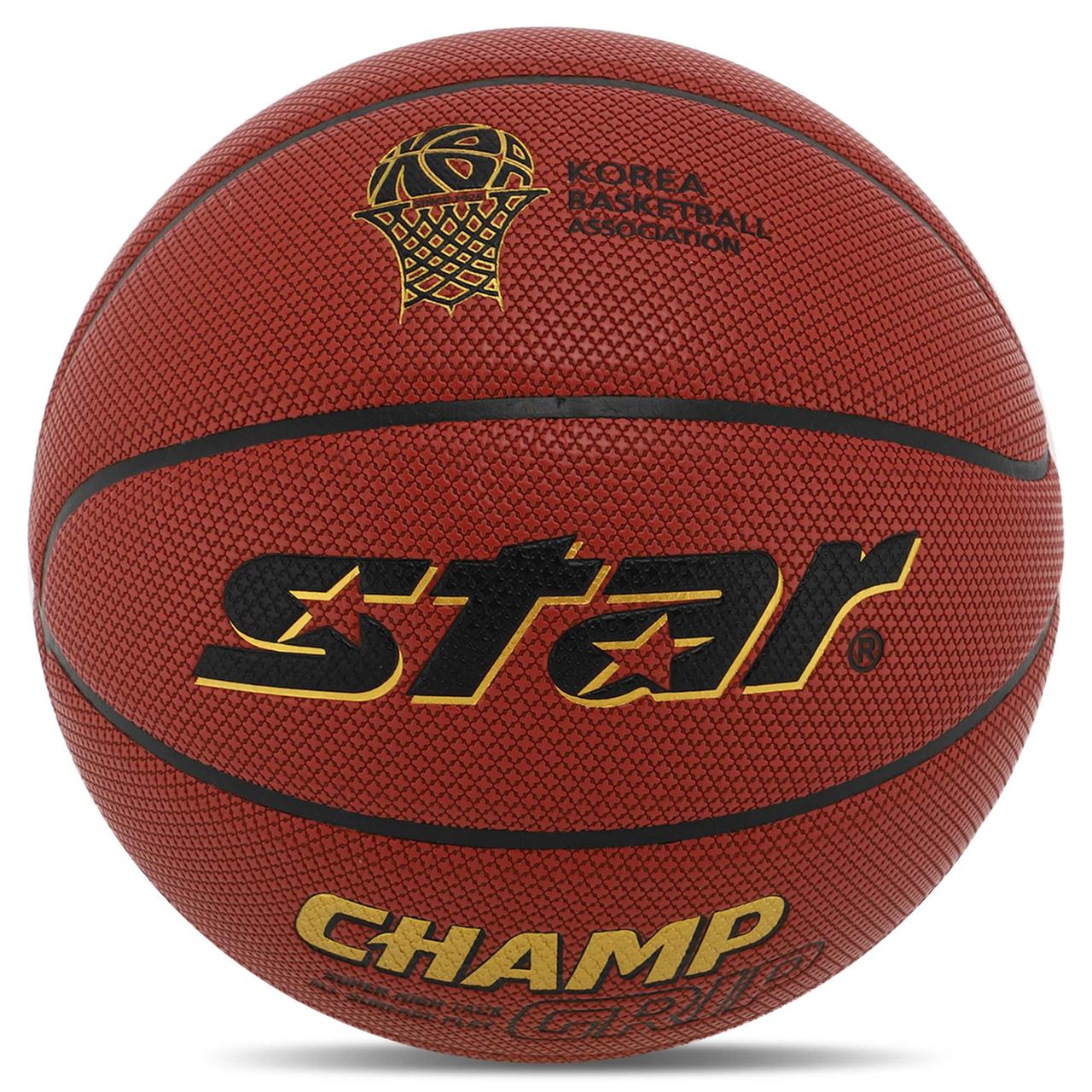 Мяч баскетбольный STAR CHAMP GRIP BB4277C №7 PU цвета в ассортименте - фото 1 - id-p1976520389