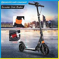 Трюковый самокат Scooter Disk Brake для нового поколения, двухколёсный стильный складной самокат чёрного цвета