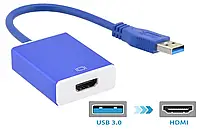 Внешняя USB 3.0 видеокарта USB - HDMI Full HD Blue