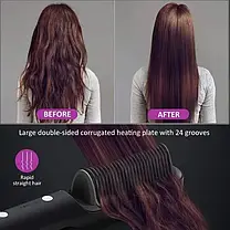 Гребінець-випрямляч Hair Straightener HTQ-908/909, Електричний гребінець, Стайлер для волосся, фото 6