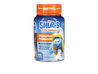 The Smurfs Digestive Probiotic, детские пробиотики, от 3 лет, ягодный вкус, 40 жевательных конфет