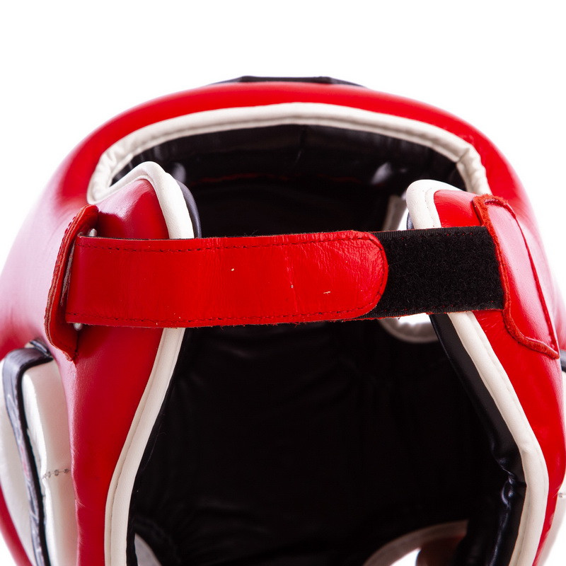 Шлем боксерский открытый с усиленной защитой макушки кожаный VELO VL-8195 M-XL цвета в ассортименте L - фото 8 - id-p1976520522
