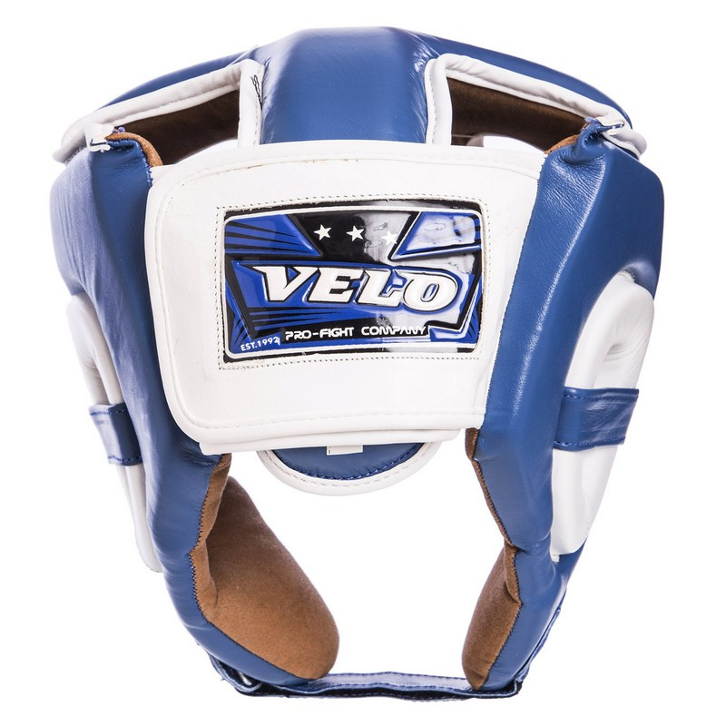 Шлем боксерский открытый с усиленной защитой макушки кожаный VELO VL-2211 M-XL цвета в ассортименте L - фото 4 - id-p1976520531