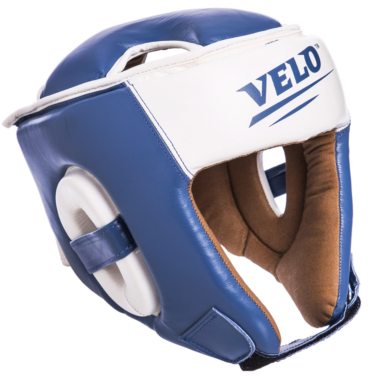 Шлем боксерский открытый с усиленной защитой макушки кожаный VELO VL-2211 M-XL цвета в ассортименте XL - фото 1 - id-p1976520532