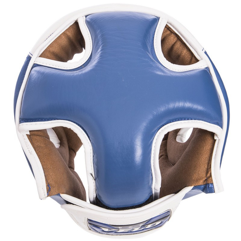 Шлем боксерский открытый с усиленной защитой макушки кожаный VELO VL-2211 M-XL цвета в ассортименте XL - фото 5 - id-p1976520532