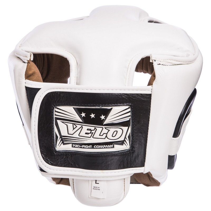 Шлем боксерский открытый с усиленной защитой макушки кожаный VELO VL-2211 M-XL цвета в ассортименте XL - фото 8 - id-p1976520532