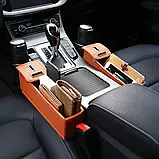 Автомобільний органайзер КОРИЧНЕВИЙ ШКІРЖАНИЙ BRITTIEY, Органайзер в машину, фото 8