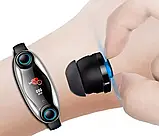Фітнес браслет Smart+ TWS BT T90 з пульсометром + оксиметр, Смарт годинник з навушниками, фото 6