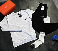 Світшот + Штани Nike галочка (Білий)
