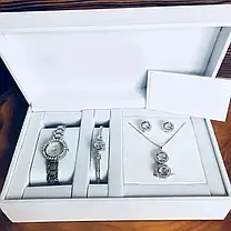 Годинник подарунковий набір DIOR silver ⁇ Подарунковий набір аксесуарів для дівчат, фото 2