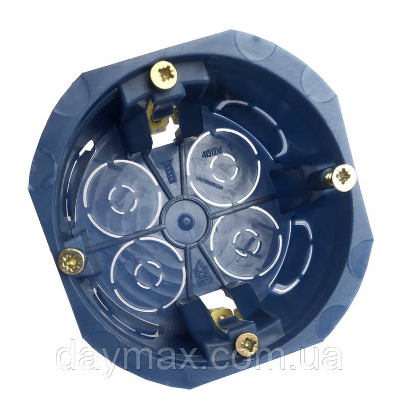 Коробка встановлювальна d65/68 гіпс, пл. лапки TNSy, фото 1