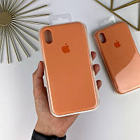 Силиконовый чехол на Айфон Хр (10р) с закрытым низом | iPhone Xr Papaya (49)