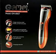 Машинка для стрижки Gemei GM 6027, Тример акумуляторний, фото 3