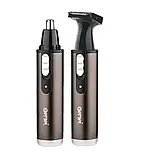 Тример Gemei GM 3112 для носа і вух, Машинка для стрижки волосся в носі та вухах 2 в 1, фото 4