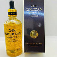 Сыворотка для лица 24K Gold Ampoule Goldzan с пептидами и экстрактом золота 100 мл SKL