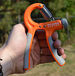 Еспандер кистьовий Power System PS-4021 з регульованим навантаженням 10-40 кг.  Power Hand Grip Orange, фото 6