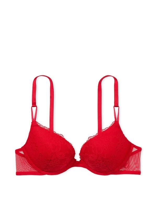 Бюстгальтер Victoria's Secret sexy tee lace lipstick push-up bra Red (розмір 34A)