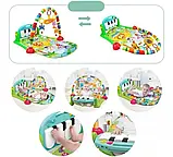 Розвиваючий килимок ЗЕЛЕНИЙ PIANO FITNESS RACKНЕ, Ігровий килимок для дітей, Килимок для малюка, фото 3