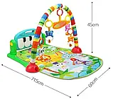 Розвиваючий килимок ЗЕЛЕНИЙ PIANO FITNESS RACKНЕ, Ігровий килимок для дітей, Килимок для малюка, фото 5