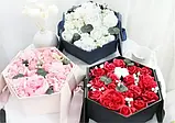 Подарунковий набір мила з троянд у ЧОРНІЙ коробці | Подарунковий набір мильних кольорів, фото 3