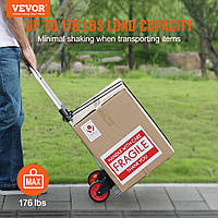 VEVOR Складная тележка для мешков 80 кг Транспортировочная тележка из алюминиевого сплава и пластика