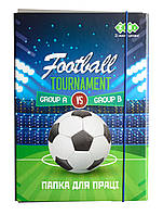 Папка для праці FOOTBALL, картонна, на гумках А4+ (300х212х28мм), KIDS Line