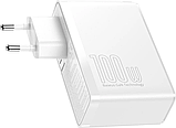Мережевий зарядний пристрій Baseus GaN2 Pro 2C+2U 100 W with Type-C to Type-C 1m white (CCGAN2P-L02), фото 5