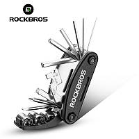 Мультитул для Велосипеда Rockbros 16 в 1 Набір Ключів для Ремонту Велосипедний Ремкомплект Шестиграніки