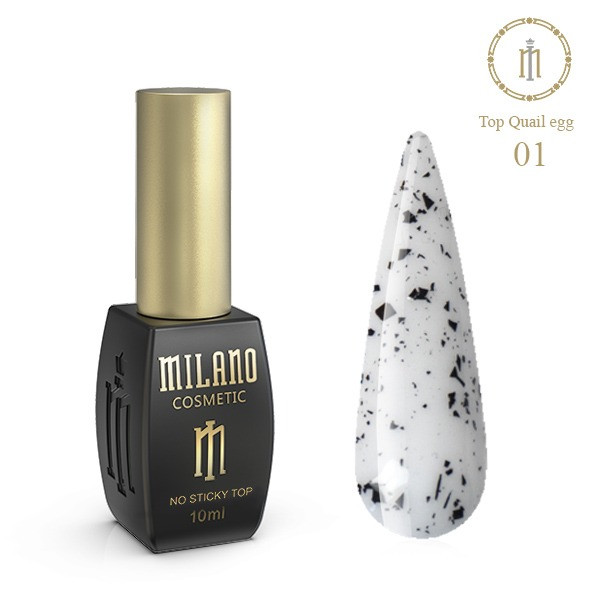 Топ глянцевий Milano Quail Egg No Sticky Top №01 RT10QG1, 10 мл
