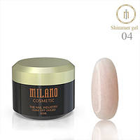 Гель для наращивания Milano Shimmer Gel №4, 30 мл