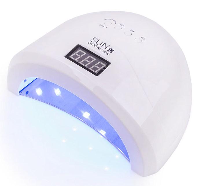 Професійна LED-лампа для полімерізації гелю SUN 1S (2 в 1) LED/UV White 48W