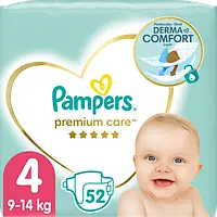 Підгузки Pampers Premium Care Розмір 4 (9-14 кг) 52 шт