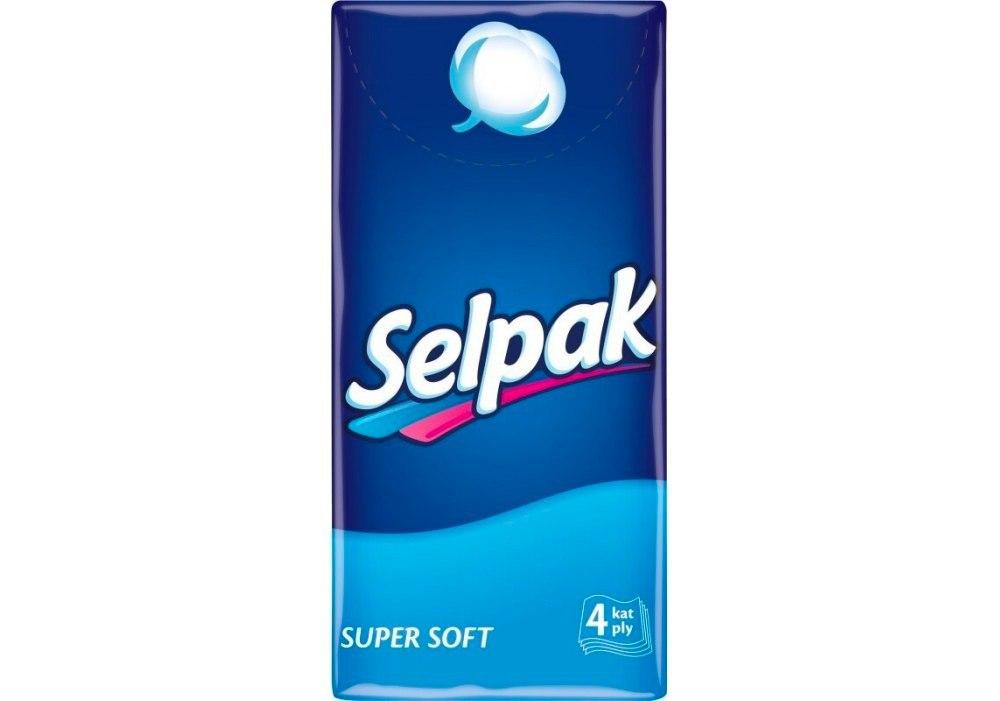Серветки сухі кишенькові гігієнічні стандартні 3 шари Selpak 10 шт/уп для очищення