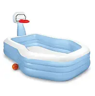Дитячий надувний басейн Intex 57183 з баскетбольним кільцем для дитячого відпочинку та розваг