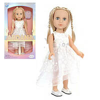 Кукла большая 45 см, белое платье, золотистые волосы, A 662 B
