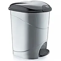 Педальное ведро 12 л Bella Серый для утилизации мусора для домашнего использования