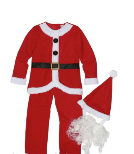 Дитячий карнавальний костюм Діда Мороза, костюм Санта Клауса червоний