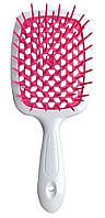 Щетка белая (фуксия серединка) Janeke Superbrush Small White/Fuchsia 56SP234 FUX