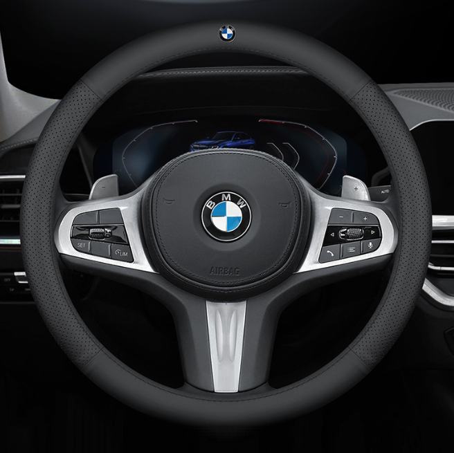 Чохол на кермо Lux Ultrathin натуральної шкіри для автомобіля BMW