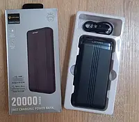 Power bank LENYES PX260 на 20000 mAh портативное зарядное устройство компактное, универсальное 2 входа Пластик