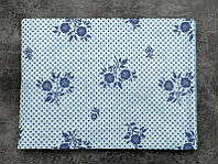 Электропростынь с цветным рисунком OMUR Байка Турция 120x155 см 55205 Цветы синяя