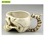 Кухоль Череп з кістками бежевий ET (CHK13), фото 2