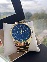 Часы мужские кварцевые Rolex Geneve наручные золотые