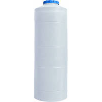 Оригінал! Емкость для воды Пласт Бак вертикальная пищевая 1000 л узкая белая (1210) | T2TV.com.ua