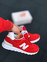 Женские кроссовки New Balance 574 Red White