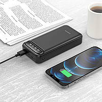 Мощный повербанк 20000 mah Borofone BJ14A , Внешние аккумуляторы Power bank черный цвет