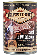 Влажный корм Carnilove Lamb & Wild Boar для собак, ягненок и кабан, 400 г