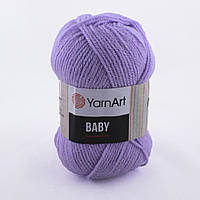 Пряжа для вязания YarnArt baby. 50 г. 150 м. Цвет - 9560 сиреневый. Акрил